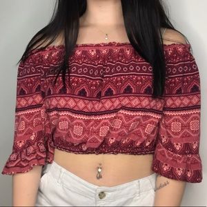 Charlotte Russe Cropped Off the Shoulder
